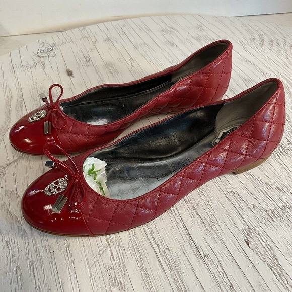 Phillipp Plein GoldJungle Cushioned Red Flat Skull Shoe Size EUR 36 US 5.5 - Picture 4 of 16